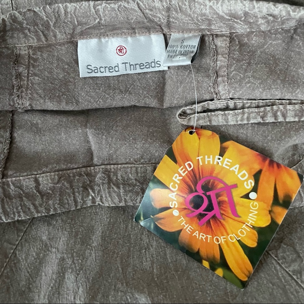 Sacred Threads 100% Cotton Safari Skirt Small - Picture 9 of 9